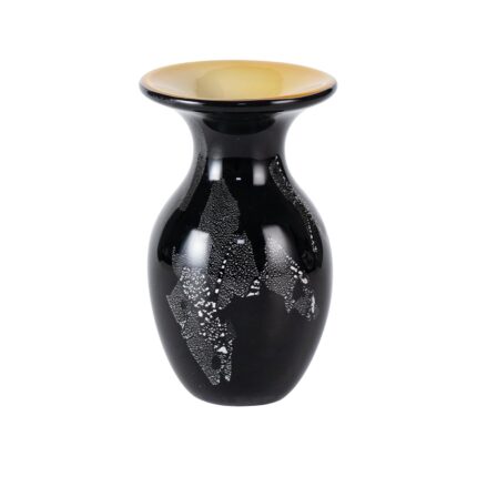 KAMMAK Colored Glass Vase, Beautiful Hand Blown Decorative Vase, Modern Art Vase for Flower Mantle Dining Table Centerpiece, Entryway Living Room Wedding Decoration, FH02007