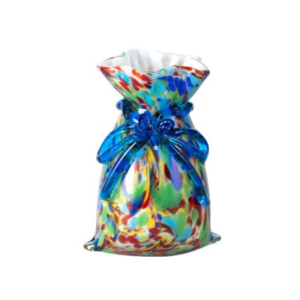 KAMMAK Colored Glass Vase, Beautiful Hand Blown Decorative Vase, Modern Art Vase for Flower Mantle Dining Table Centerpiece, Entryway Living Room Wedding Decoration, FH02010