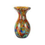 KAMMAK Colored Glass Vase, Beautiful Hand Blown Decorative Vase, Modern Art Vase for Flower Mantle Dining Table Centerpiece, Entryway Living Room Wedding Decoration, FH02009