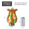KAMMAK Colored Glass Vase, Beautiful Hand Blown Decorative Vase, Modern Art Vase for Flower Mantle Dining Table Centerpiece, Entryway Living Room Wedding Decoration, FH02026 KAMMAK 8HPFH02026 glass vase shape and proportion detail image 3