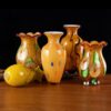 KAMMAK Colored Glass Vase, Beautiful Hand Blown Decorative Vase, Modern Art Vase for Flower Mantle Dining Table Centerpiece, Entryway Living Room Wedding Decoration, FH02026 KAMMAK 8HPFH02026 glass vase decorative craft detail image 7