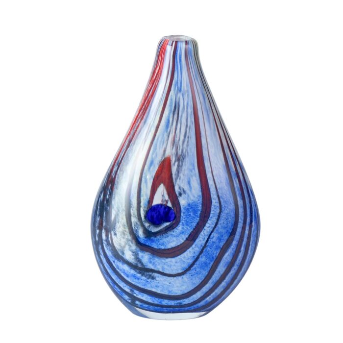 KAMMAK Colored Glass Vase, Beautiful Hand Blown Decorative Vase, Modern Art Vase for Flower Mantle Dining Table Centerpiece, Entryway Living Room Wedding Decoration (JG20122)