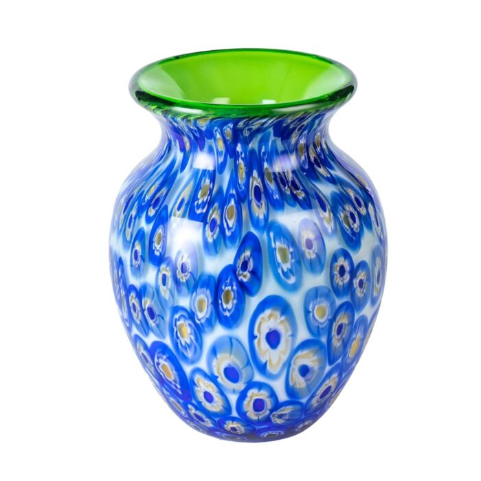 KAMMAK Colored Glass Vase, Beautiful Hand Blown Decorative Vase, Modern Art Vase for Flower Mantle Dining Table Centerpiece, Entryway Living Room Wedding Decoration (JG2132)