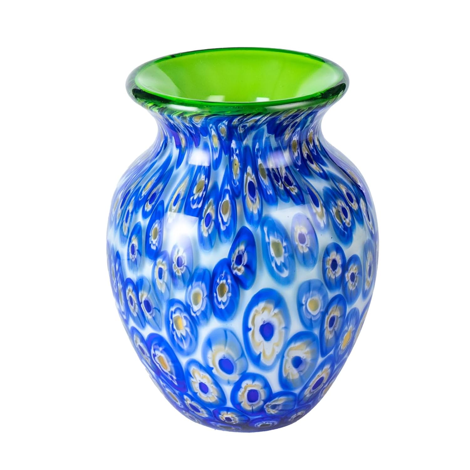KAMMAK Colored Glass Vase, Beautiful Hand Blown Decorative Vase, Modern Art Vase for Flower Mantle Dining Table Centerpiece, Entryway Living Room Wedding Decoration (JG2132) KAMMAK 8HPJG02132 glass vase product card image
