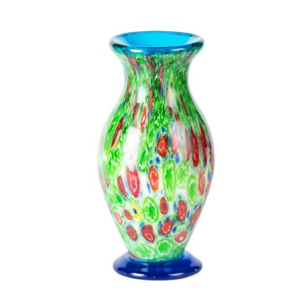 KAMMAK Colored Glass Vase, Beautiful Hand Blown Decorative Vase, Modern Art Vase for Flower Mantle Dining Table Centerpiece, Entryway Living Room Wedding Decoration (JG2127)