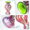 KAMMAK Colored Glass Vase, Beautiful Hand Blown Decorative Vase, Modern Art Vase for Flower Mantle Dining Table Centerpiece, Entryway Living Room Wedding Decoration (JG2130) KAMMAK 8HPJG02130 glass vase shape and proportion detail image 3