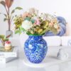 KAMMAK 8HPJG02132 glass vase styled on dining table image 5