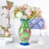 KAMMAK Colored Glass Vase, Beautiful Hand Blown Decorative Vase, Modern Art Vase for Flower Mantle Dining Table Centerpiece, Entryway Living Room Wedding Decoration (JG2127) KAMMAK 8HPJG02127 glass vase styled on dining table image 5