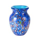 KAMMAK Colored Glass Vase, Beautiful Hand Blown Decorative Vase, Modern Art Vase for Flower Mantle Dining Table Centerpiece, Entryway Living Room Wedding Decoration (JG2135)