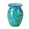KAMMAK Colored Glass Vase, Beautiful Hand Blown Decorative Vase, Modern Art Vase for Flower Mantle Dining Table Centerpiece, Entryway Living Room Wedding Decoration (JG2136) KAMMAK 8HPJG02136 glass vase front view for product display