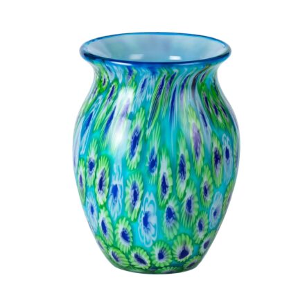 KAMMAK Colored Glass Vase, Beautiful Hand Blown Decorative Vase, Modern Art Vase for Flower Mantle Dining Table Centerpiece, Entryway Living Room Wedding Decoration (JG2136)