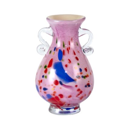 KAMMAK Colored Glass Vase, Beautiful Hand Blown Decorative Vase, Modern Art Vase for Flower Mantle Dining Table Centerpiece, Entryway Living Room Wedding Decoration, FH02027