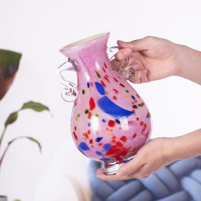 KAMMAK 8HPFH02027 glass vase styled on dining table image 5