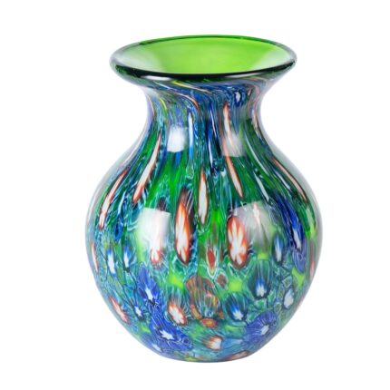 KAMMAK Colored Glass Vase, Beautiful Hand Blown Decorative Vase, Modern Art Vase for Flower Mantle Dining Table Centerpiece, Entryway Living Room Wedding Decoration (JG2137)