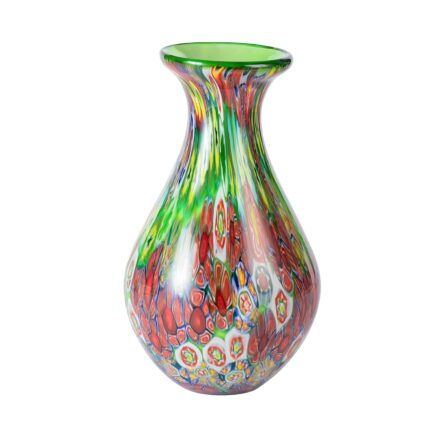 KAMMAK Colored Glass Vase, Beautiful Hand Blown Decorative Vase, Modern Art Vase for Flower Mantle Dining Table Centerpiece, Entryway Living Room Wedding Decoration (JG2138)