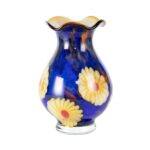 KAMMAK Colored Glass Vase, Beautiful Hand Blown Decorative Vase, Modern Art Vase for Flower Mantle Dining Table Centerpiece, Entryway Living Room Wedding Decoration, FH02034 KAMMAK 8HPFH02034 glass vase front view for product display