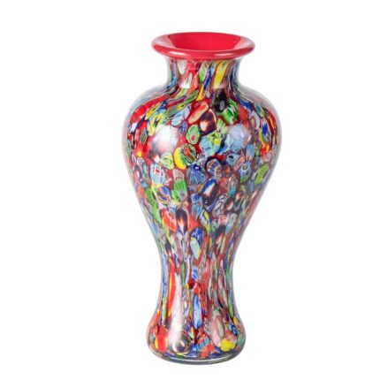KAMMAK Colored Glass Vase, Beautiful Hand Blown Decorative Vase, Modern Art Vase for Flower Mantle Dining Table Centerpiece, Entryway Living Room Wedding Decoration (JG2142)