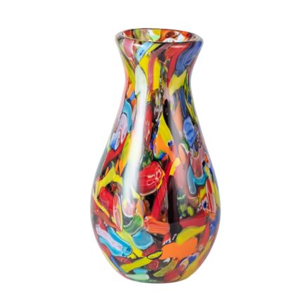 KAMMAK Colored Glass Vase, Beautiful Hand Blown Decorative Vase, Modern Art Vase for Flower Mantle Dining Table Centerpiece, Entryway Living Room Wedding Decoration (JG2143)