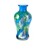KAMMAK Colored Glass Vase, Beautiful Hand Blown Decorative Vase, Modern Art Vase for Flower Mantle Dining Table Centerpiece, Entryway Living Room Wedding Decoration (JG2145)