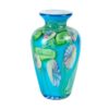 KAMMAK Colored Glass Vase, Beautiful Hand Blown Decorative Vase, Modern Art Vase for Flower Mantle Dining Table Centerpiece, Entryway Living Room Wedding Decoration (JG2146) KAMMAK 8HPJG02146 glass vase front view for product display