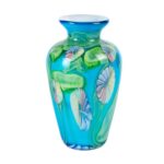 KAMMAK Colored Glass Vase, Beautiful Hand Blown Decorative Vase, Modern Art Vase for Flower Mantle Dining Table Centerpiece, Entryway Living Room Wedding Decoration (JG2146)