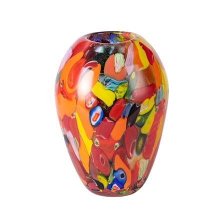 KAMMAK Colored Glass Vase, Beautiful Hand Blown Decorative Vase, Modern Art Vase for Flower Mantle Dining Table Centerpiece, Entryway Living Room Wedding Decoration (JG2147)