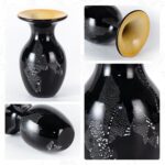 KAMMAK Colored Glass Vase, Beautiful Hand Blown Decorative Vase, Modern Art Vase for Flower Mantle Dining Table Centerpiece, Entryway Living Room Wedding Decoration, FH02007