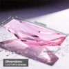 KAMMAK Crystal Glass Fruit Bowl, Luxury Centerpiece Glass Bowl, Hand Blown Decorative Dessert Plate, Pink Aesthetic Counter Decor, Transparent Rectangular Large Modern Art... KAMMAK 8KPXY0019 home decor product shape and proportion detail image 3