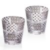 KAMMAK Crystal Whiskey Glasses Set of 2, 10.8oz Old Fashioned Glasses Stemless, Hand Blown Black Cocktail Glasses, Luxury Handcrafted Ice Ball Cup for Women, Perfect Men Gift... KAMMAK 8KPJZ001 whiskey glasses front view for product display
