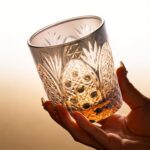 KAMMAK Crystal Whiskey Glasses Set of 2, 8.1oz Colored Old Fashioned Glasses Stemless, Hand Blown Cocktail Glasses, Luxury Handcrafted Ice Ball Cup, Ideal Gift for Bourbon...