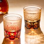 KAMMAK Crystal Whiskey Glasses Set of 2, 8.1oz Colored Old Fashioned Glasses Stemless, Hand Blown Cocktail Glasses, Luxury Handcrafted Ice Ball Cup, Ideal Gift for Bourbon...
