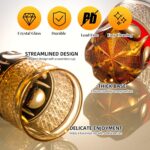 KAMMAK Crystal Whiskey Glasses Set of 2, 8.1oz Colored Old Fashioned Glasses Stemless, Hand Blown Cocktail Glasses, Luxury Handcrafted Ice Ball Cup, Ideal Gift for Bourbon...