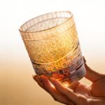 KAMMAK Crystal Whiskey Glasses Set of 2, 8.1oz Colored Old Fashioned Glasses Stemless, Hand Blown Cocktail Glasses, Luxury Handcrafted Ice Ball Cup, Ideal Gift for Bourbon...
