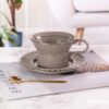 KAMMAK 8CZYFH006+7 ceramic cup and saucer styled home decor setting image 5