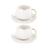 KAMMAK 8CZYFH005 ceramic cup and saucer side angle view showing silhouette