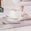 KAMMAK 8CZYFH005 ceramic cup and saucer styled home decor setting image 5