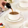 KAMMAK 8CZYFH003 ceramic cup and saucer shape and proportion detail image 3