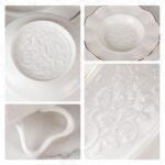 KAMMAK Tea Cups and Saucers Set of 2-7.8oz Elegant Teacup and Saucer (YFH3)