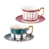KAMMAK 8CZNX041+42 ceramic cup and saucer side angle view showing silhouette