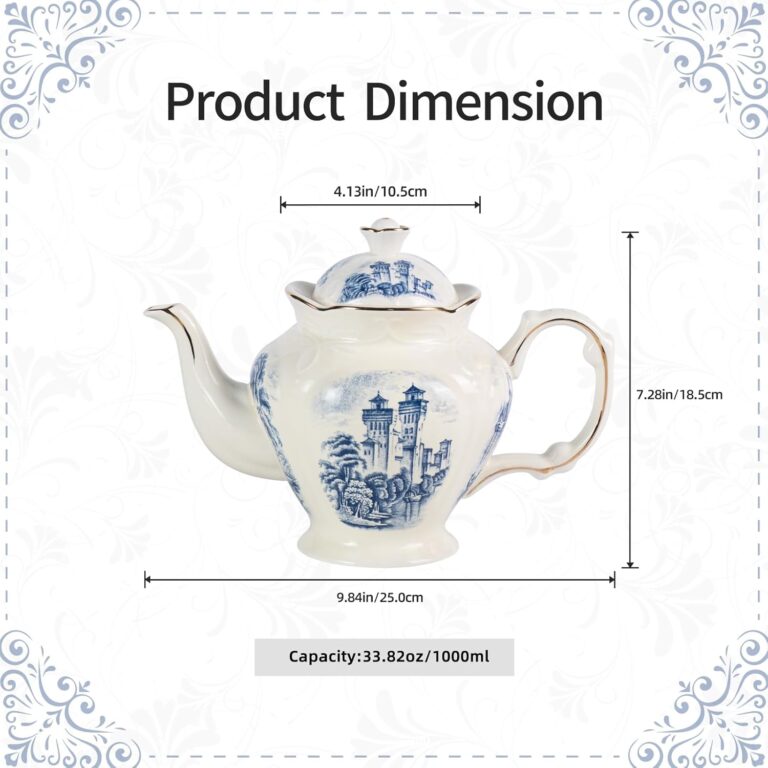 KAMMAK 8CZSY002 ceramic teapot front view in product description