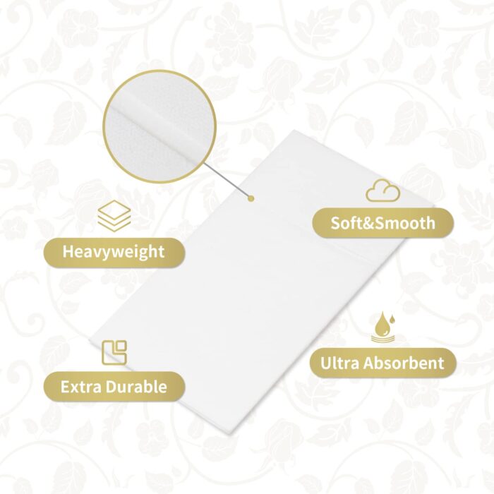 KAMMAK White Napkins Dinner Paper with Pocket 200 Pack Disposable Linen Feel Wedding Reception Napkins Bulk for Decorations Restaurant Guest Hand Towel Lunch Napkin for Bathroom...