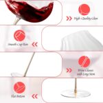 KAMMAK Wine Glasses Set of 2, 24.69 oz Hand Blown Crystal Bordeaux Wine Glasses, Thin Rim & Long Stem, Perfect for Red & White, Daily Use, Wedding or Birthday Gift with Gift...
