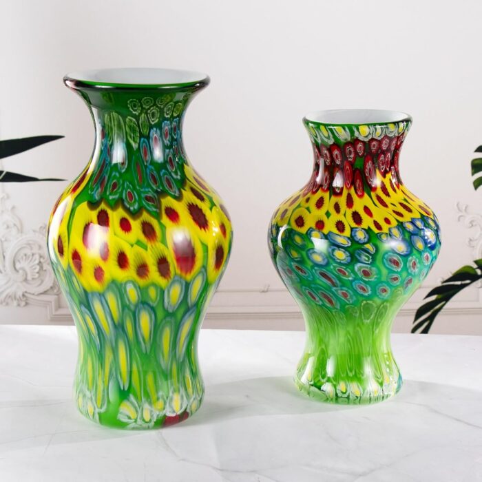 Modern Art Vase for Flower Mantle Dining Table Centerpiece, Entryway Living Room Wedding Decoration, FH02117 KAMMAK 8HPFH02117 glass vase styled on dining table image 4