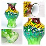Modern Art Vase for Flower Mantle Dining Table Centerpiece, Entryway Living Room Wedding Decoration, FH02117 KAMMAK 8HPFH02117 glass vase styled on dining table image 5