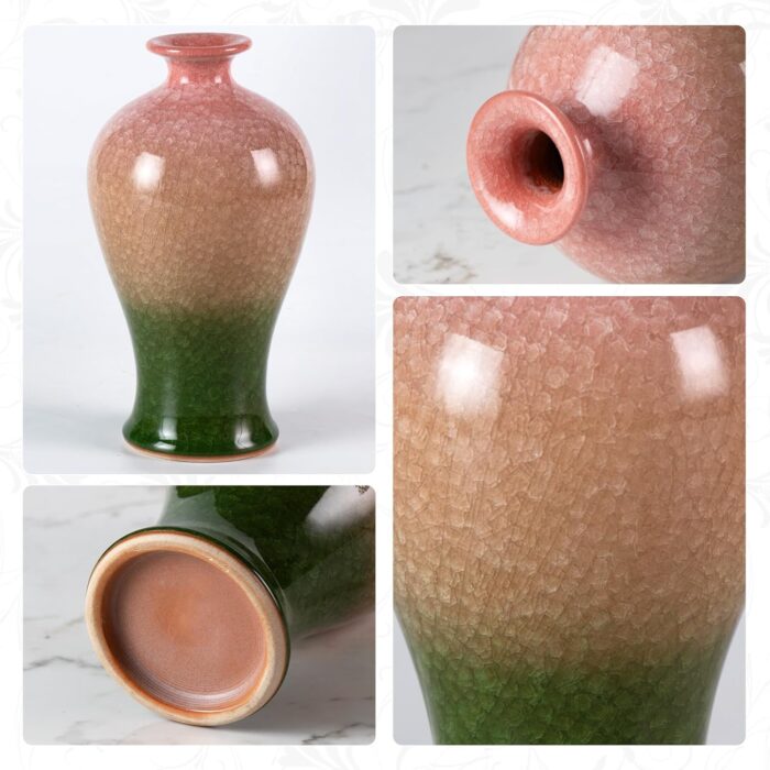 Modern Ceramic Vase, Decorative Flower Vases for Home, Pottery Vases for Living Room, Kitchen, Bedroom, Shelf, Rustic Farmhouse, Bookshelf, Table Décor（DSH27）