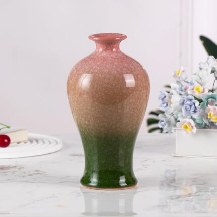 Modern Ceramic Vase, Decorative Flower Vases for Home, Pottery Vases for Living Room, Kitchen, Bedroom, Shelf, Rustic Farmhouse, Bookshelf, Table Décor（DSH27）