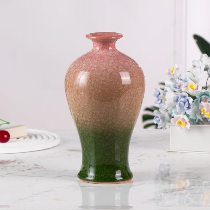 Modern Ceramic Vase, Decorative Flower Vases for Home, Pottery Vases for Living Room, Kitchen, Bedroom, Shelf, Rustic Farmhouse, Bookshelf, Table Décor（DSH27）