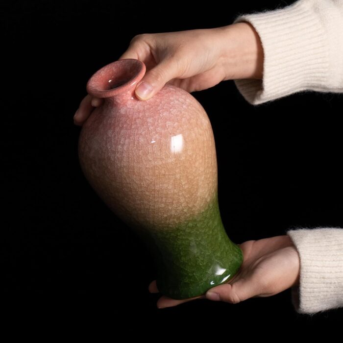 Modern Ceramic Vase, Decorative Flower Vases for Home, Pottery Vases for Living Room, Kitchen, Bedroom, Shelf, Rustic Farmhouse, Bookshelf, Table Décor（DSH27）