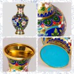 Vases for Flower, Medium Handicraft Blue Vase, Lightweight Bottle, Vintage Art Decorative for Home Living Room, Office, Table Centerpieces, Bookshelves and Wedding Decorations
