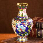 Vases for Flower, Medium Handicraft Blue Vase, Lightweight Bottle, Vintage Art Decorative for Home Living Room, Office, Table Centerpieces, Bookshelves and Wedding Decorations